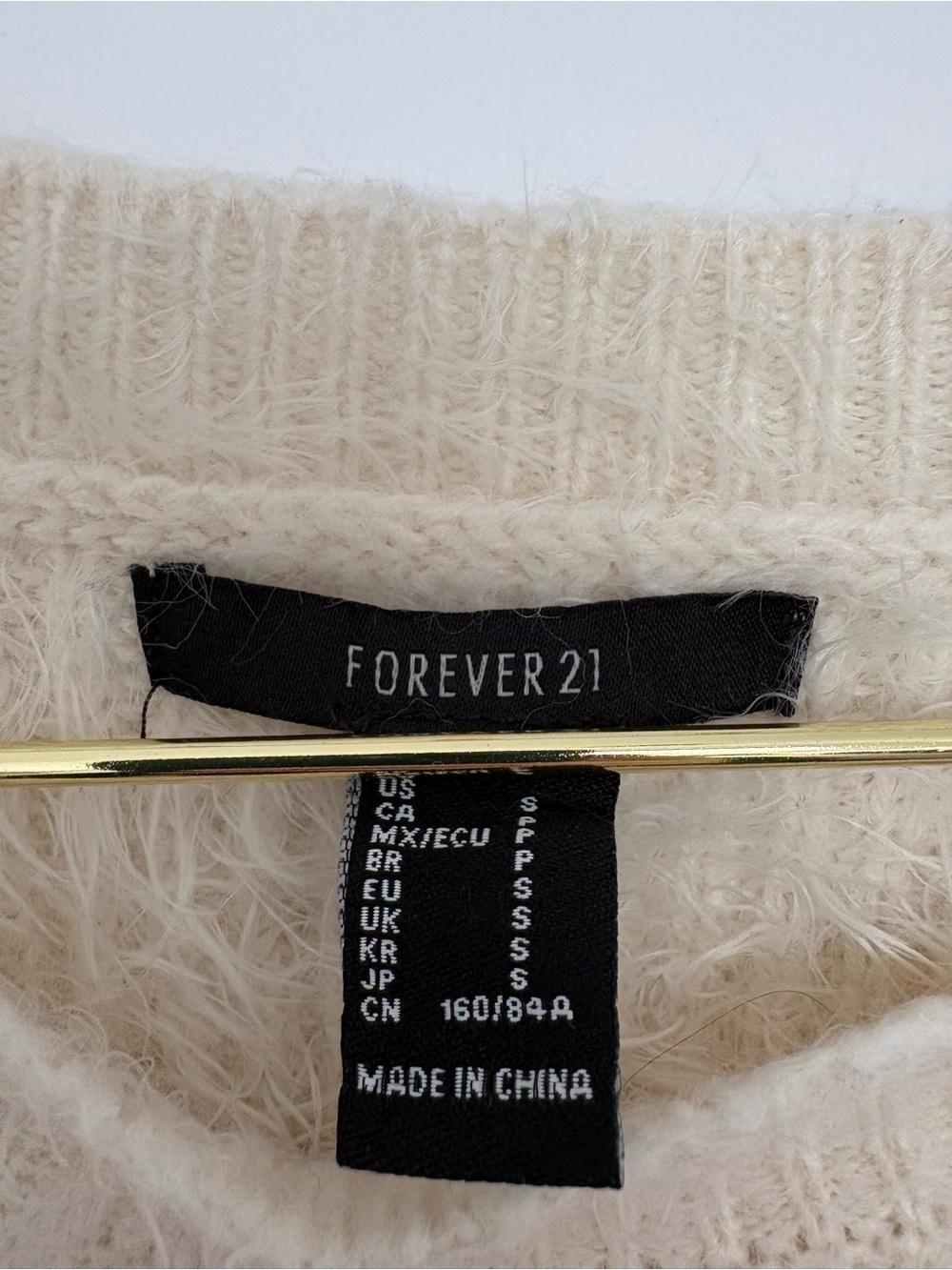 Forever 21 Cream Ribbed Crew Sweater - Picture 5 of 6